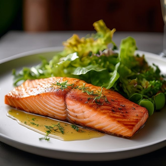 salmon with herbs