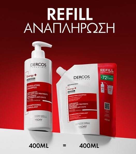 Dercos Energy+ Refill Σαμπουάν για Τριχόπτωση