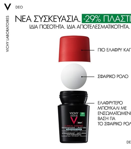 Clinical Control Roll-On Ανδρικό Αποσμητικό 96h