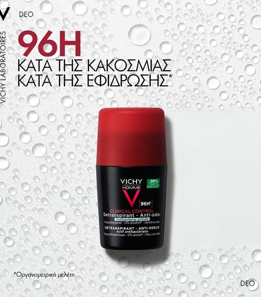 Clinical Control Roll-On Ανδρικό Αποσμητικό 96h