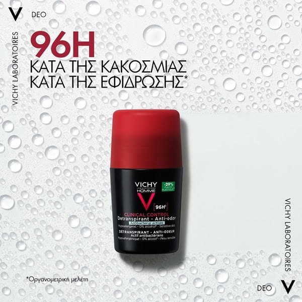 Clinical Control Roll-On Ανδρικό Αποσμητικό 96h