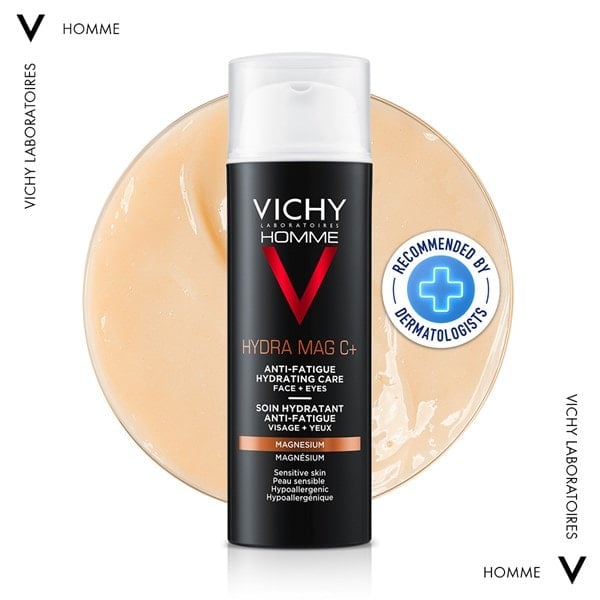 VICHY HOMME Hydra Mag C Κρέμα Προσώπου για Ευαίσθητες Επιδερμίδες