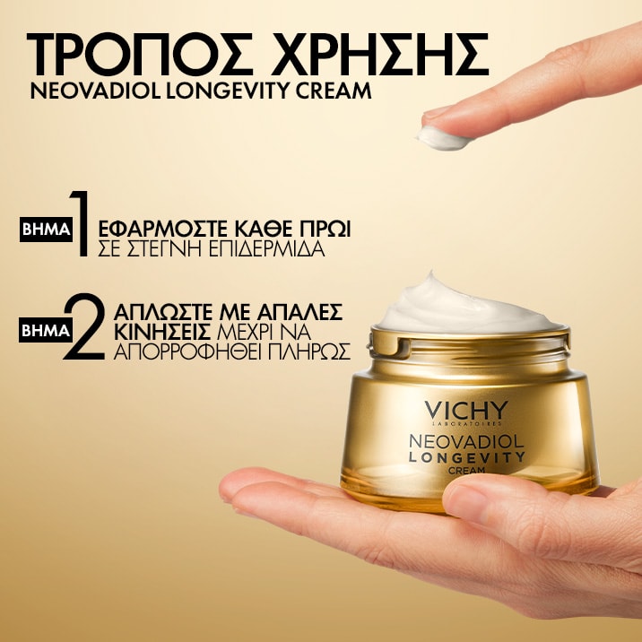 Neovadiol Longevity Κρέμα τρόπος εφαρμογής
