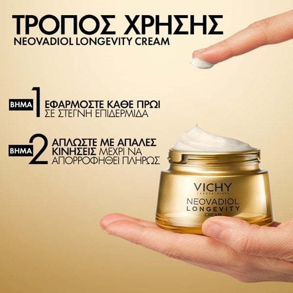 Neovadiol Longevity Κρέμα τρόπος εφαρμογής